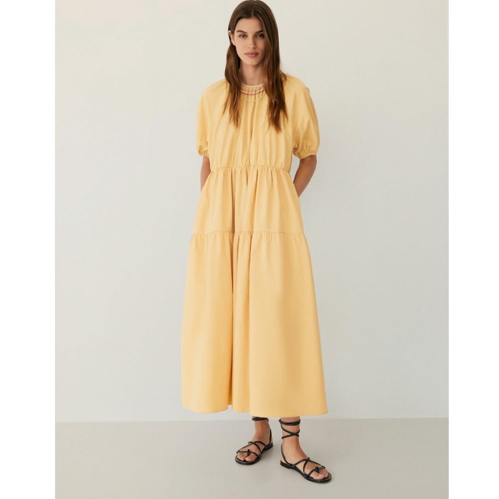 Mango Yellow Midi Dress